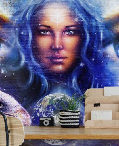 Womans øjne og ørne Graffiti Baggrund Womans øjne og ørne Graffiti Baggrund