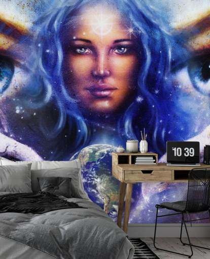 Womans Augen und Adler Graffiti Wallpaper Womans Augen und Adler Graffiti Wallpaper