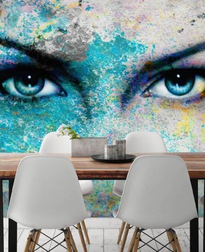 colorful graffiti wallpaper mural called Goddess for bedrooms, living rooms and offices colorful graffiti wallpaper mural called Goddess for bedrooms, living rooms and offices