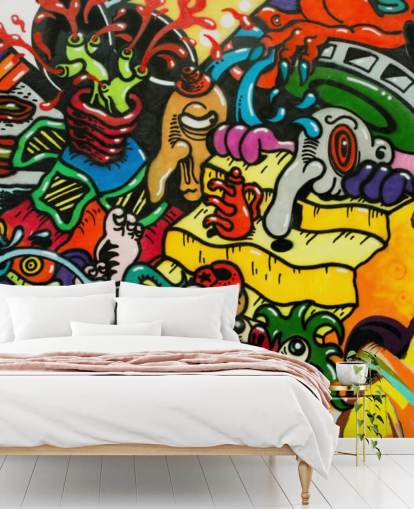 Mural de pared Grafiti colorido
