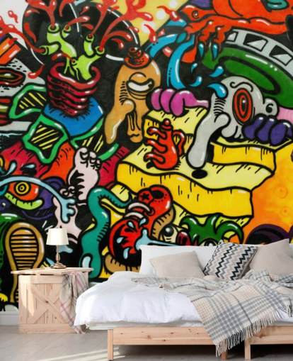 Mural de pared Grafiti colorido