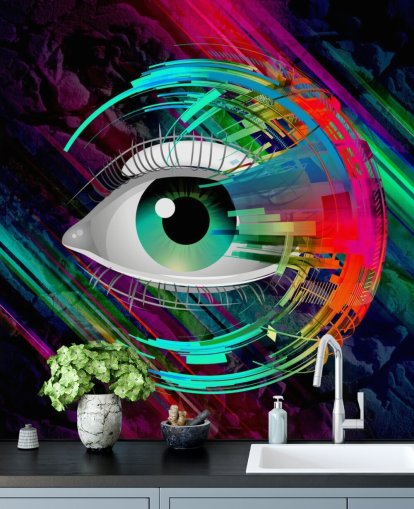 Bright Eye Graffiti Wallpaper