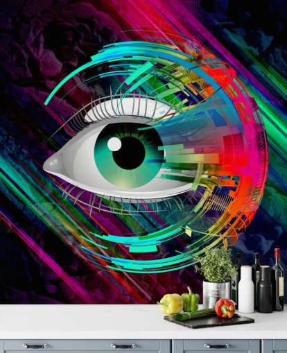 Bright Eye Graffiti Wallpaper