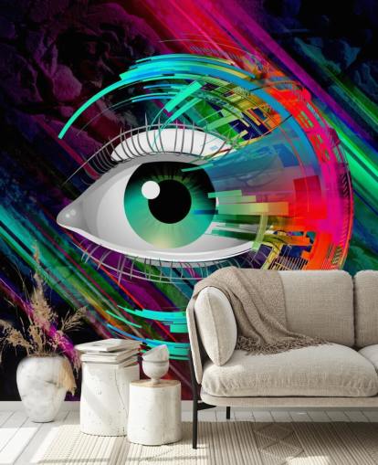 Bright Eye Graffiti Behang Bright Eye Graffiti Behang