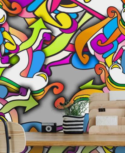 Papel de Parede Graffiti de Formas