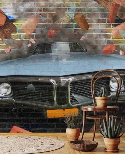 Graffiti bil smash Bakgrund