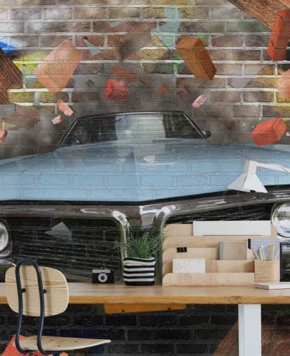 Graffiti bil smash Bakgrund