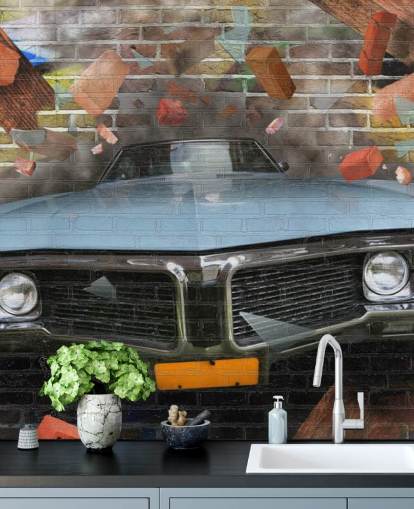 Graffiti Car Smash Wallpaper