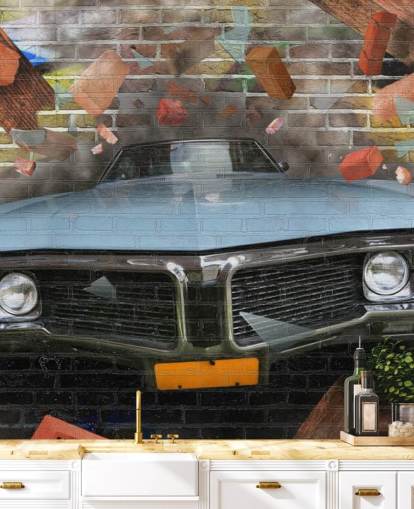 Graffiti Car Smash Wallpaper