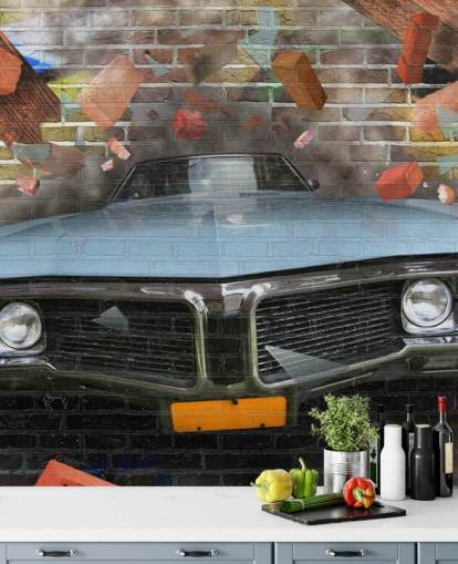 Graffiti Car Smash Wallpaper