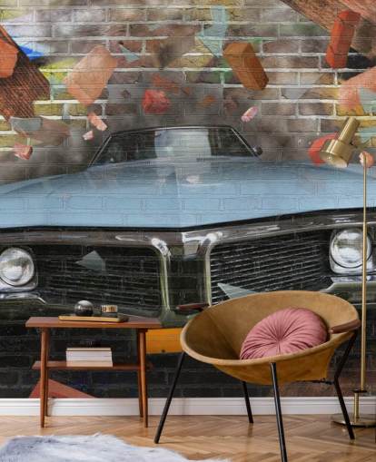 Fondo de pantalla de graffiti car smash