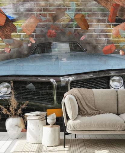 Fondo de pantalla de graffiti car smash