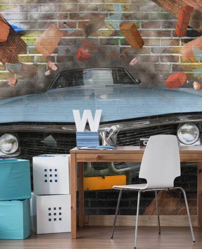 Graffiti Car Smash Wallpaper