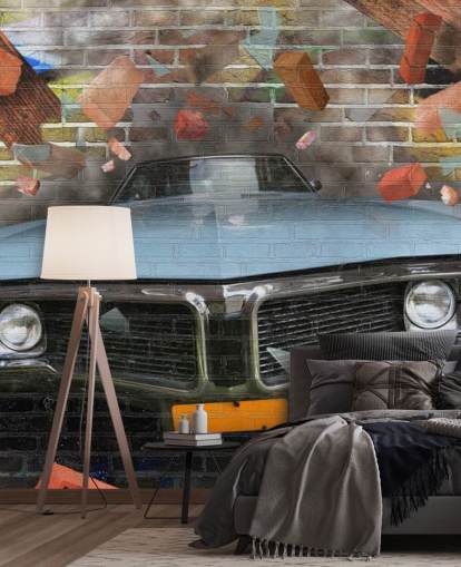 Fondo de pantalla de graffiti car smash