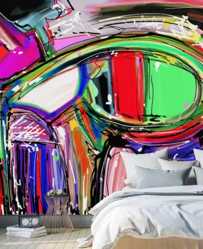 Abstract Colourful Graffiti Wallpaper