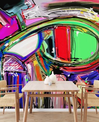 Abstract Colourful Graffiti Wallpaper