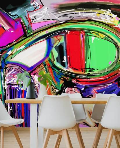 Abstract Colourful Graffiti Wallpaper