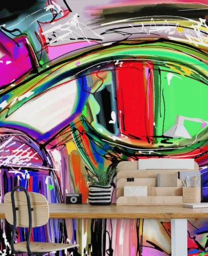Abstract Colourful Graffiti Wallpaper