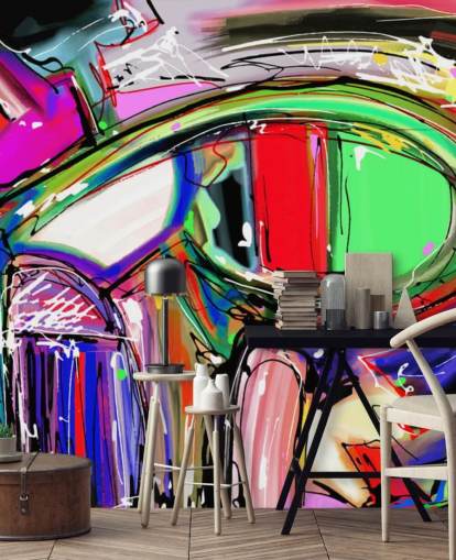 Abstract Colourful Graffiti Wallpaper