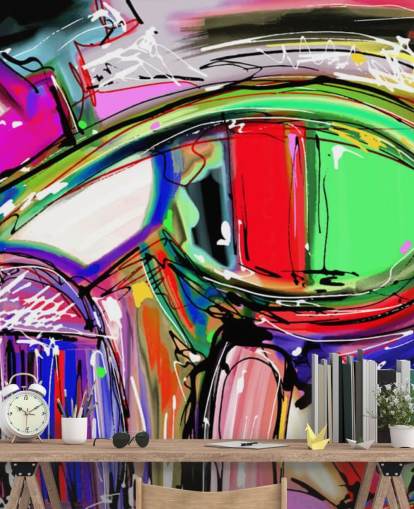 Abstract Colourful Graffiti Wallpaper