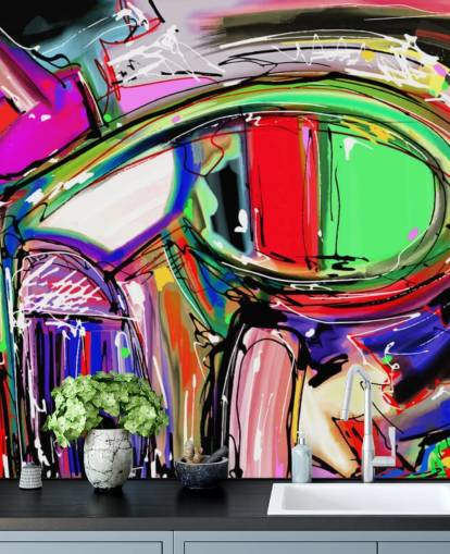 Abstract Colourful Graffiti Wallpaper