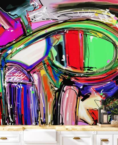 Papel pintado de graffiti colorido abstracto Papel pintado de graffiti colorido abstracto