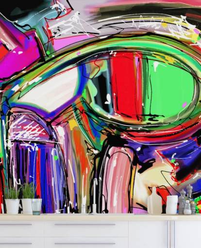 Abstract Colourful Graffiti Wallpaper