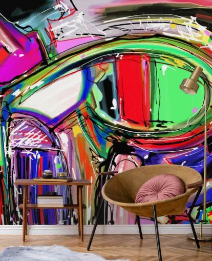 Abstract Colourful Graffiti Wallpaper