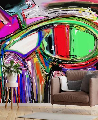 Abstract Colourful Graffiti Wallpaper