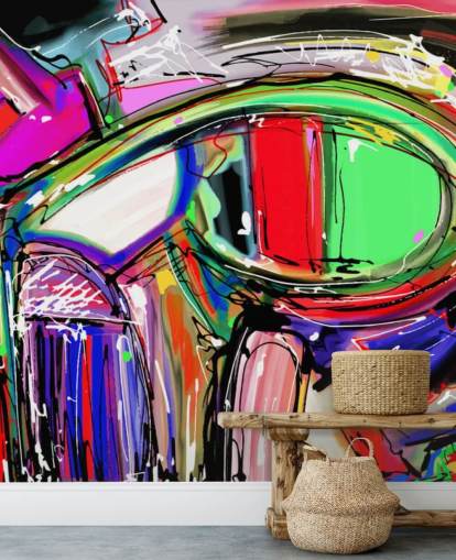 Abstract Colourful Graffiti Wallpaper