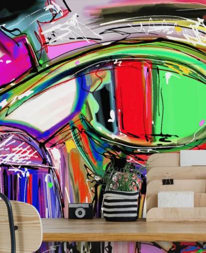 Abstrakt Farverig Graffiti Baggrund