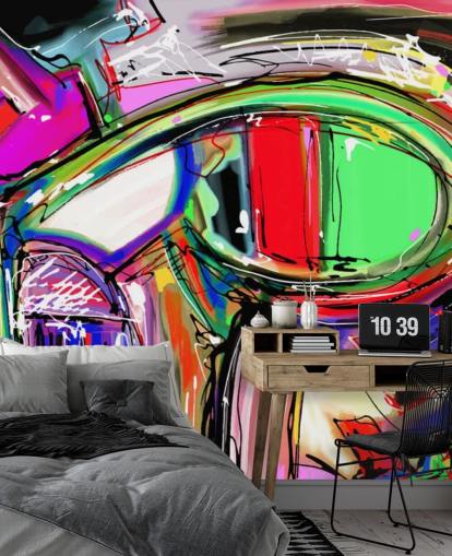 Abstract Colourful Graffiti Wallpaper