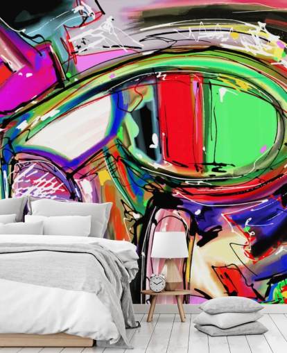 Abstract Colourful Graffiti Wallpaper