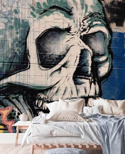 Skull Face Graffiti Wallpaper