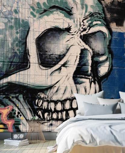 Skull Face Graffiti Wallpaper