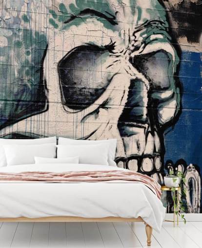 Papel pintado Graffiti Calavera Papel pintado Graffiti Calavera