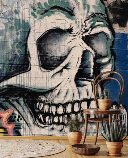 Skull Face Graffiti Wallpaper