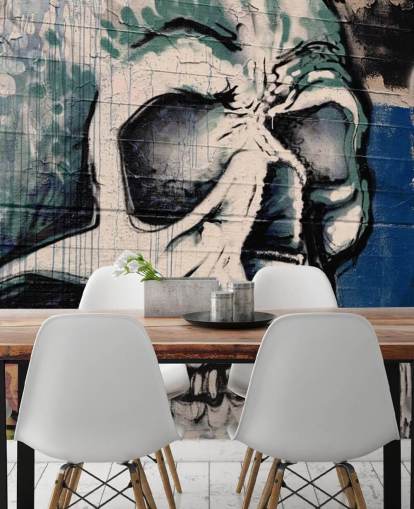 Skull Face Graffiti Wallpaper