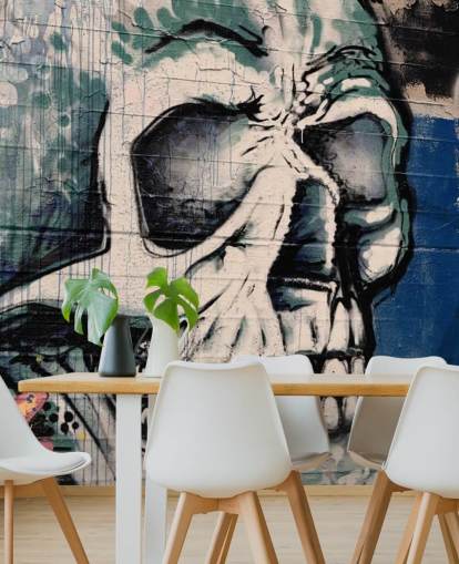 Skull Face Graffiti Wallpaper