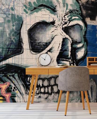 Papel pintado Graffiti Calavera