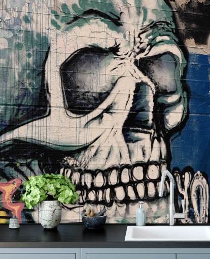 Skull Face Graffiti Wallpaper