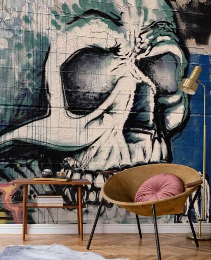 Skull Face Graffiti Wallpaper