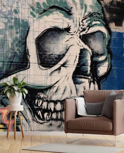 Skull Face Graffiti Wallpaper