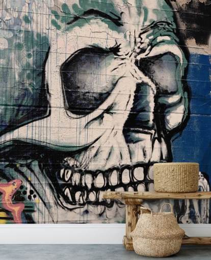 Skull Face Graffiti Wallpaper