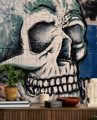 Skull Face Graffiti Wallpaper
