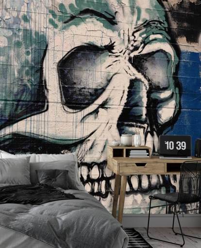 Papel pintado Graffiti Calavera