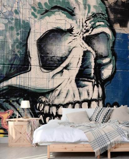 Skull Face Graffiti Wallpaper