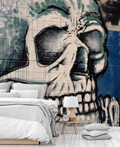 Papier peint Skull Face Graffiti Papier peint Skull Face Graffiti