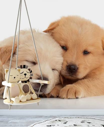 Decorazione murale con simpatici cuccioli di labrador