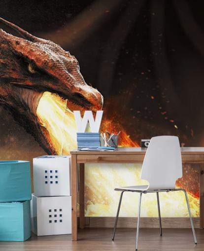 Dragon Breathing Fire Wallpaper